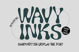 Wavy Inks, a Handwritten Font by Nathatype