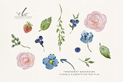 Berry Floral Watercolor Illustration, a Seasonal Illustration by slowlivecreate (Thumbnail 2 of 6)