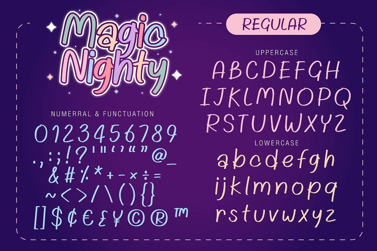Magic Nighty Font, a Handwritten Font by KengGraphic (Photo 7 of 11)