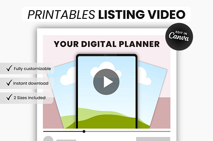 Etsy Printables Listing Video Canva, a Templates & Theme by DigiPax