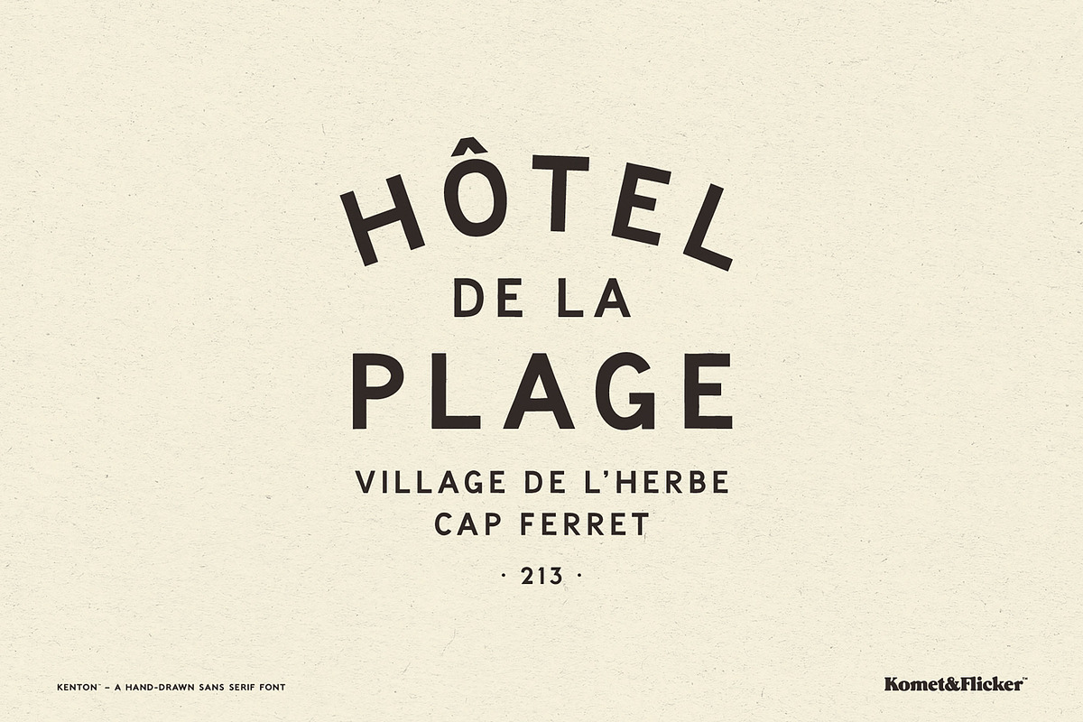Kenton - A Hand-drawn Font, a Sans Serif Font by Komet & Flicker (Photo 2 of 12)