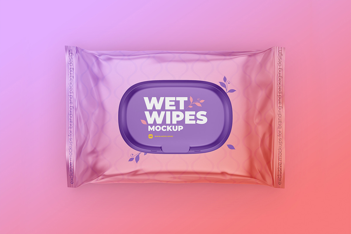 Wet Wipes with Cap mockup, a Cups & Container Mockup by easymock (Photo 4 of 8)