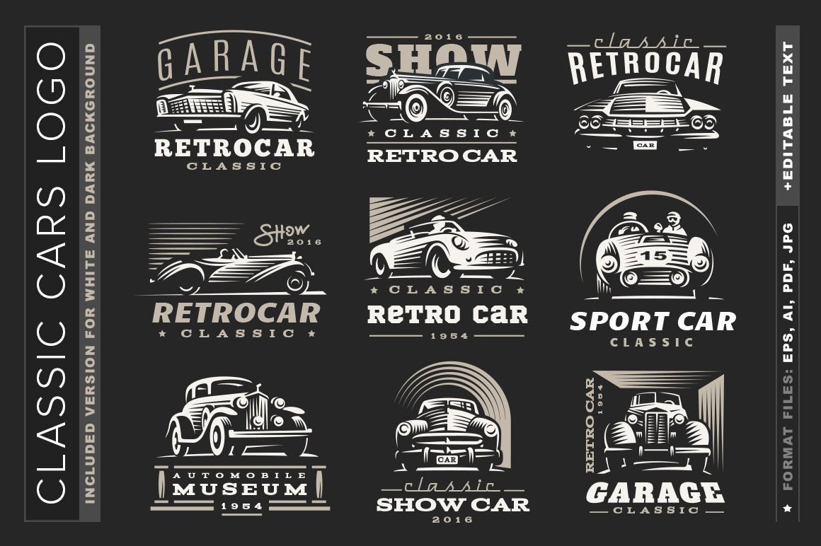 Classic cars | Branding & Logo Templates ~ Creative Market