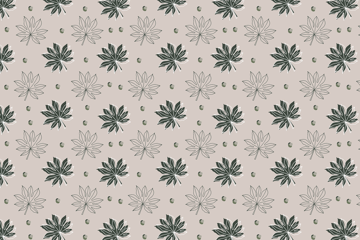 Tropical leaves seamless pattern, a Pattern Graphic by OrcaJs (Photo 3 of 5)