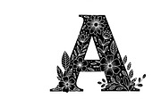 Beautiful flower alphabet set floral, an Illustration by Amazin_art (Thumbnail 5 of 31)