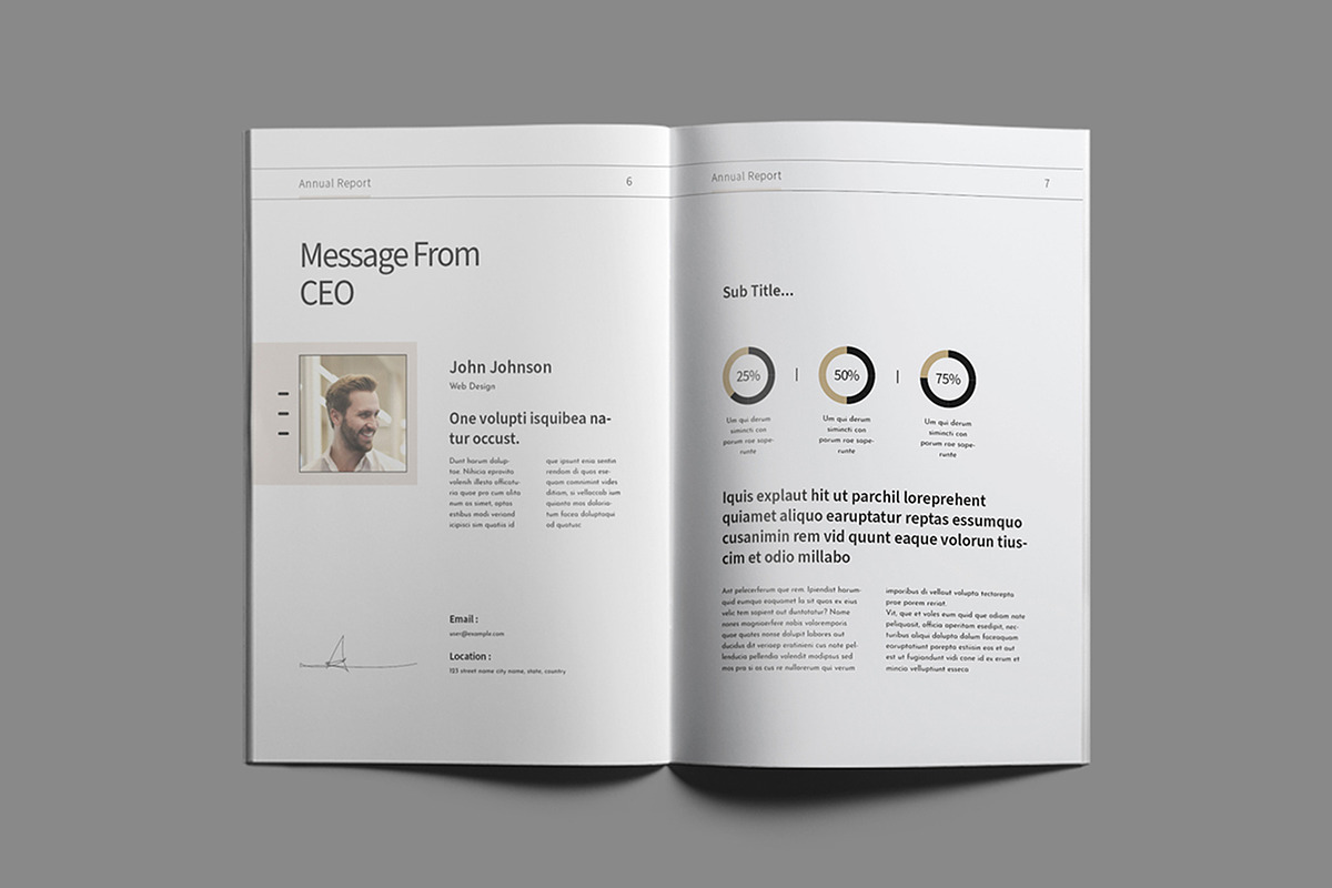 Annual Report Template, a Brochure Template by White Graphic (Photo 5 of 15)