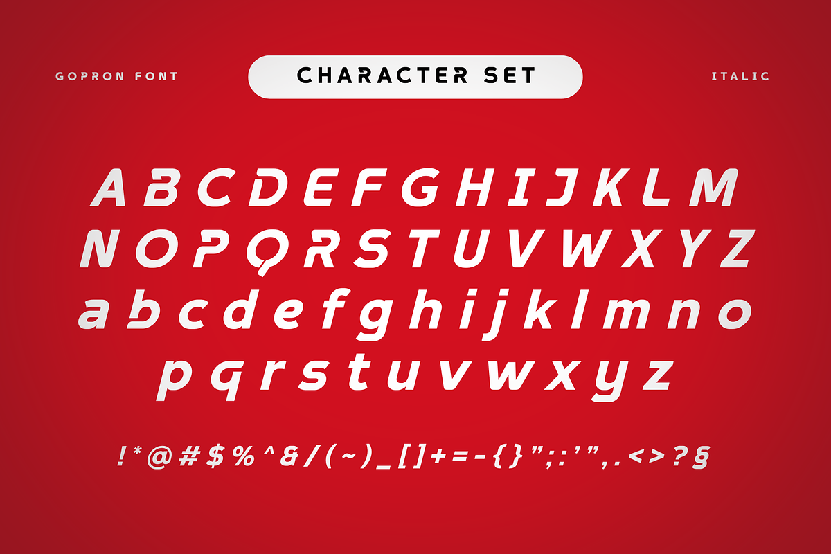 Gopron - Modern Sporty Font, a Sans Serif Font by Sronstudio (Photo 16 of 18)