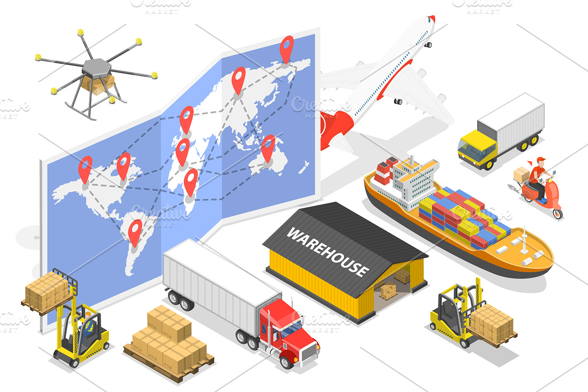 Delivery Services Set 01, a Work Illustration by AndriiStore (Photo 6 of 11)