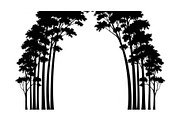 Forest Frame Silhouette SVG Bundle, an Illustration by jahid234 (Thumbnail 47 of 51)