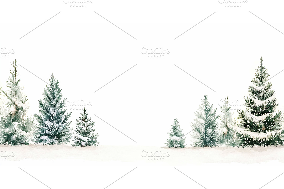 Collection of watercolor Christmas, an Illustration by Lermont51
