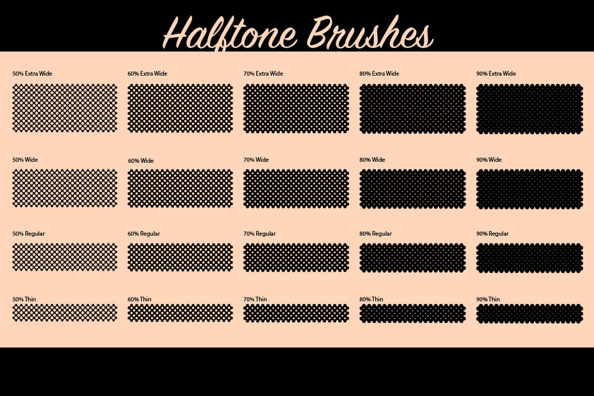 Heartfelt Halftone Vector Brushes, a Brush Add-On by BackYard Graphics Co. (Photo 7 of 15)