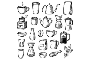 Coffee Essentials Illustration, an Object Graphic by RT Studio