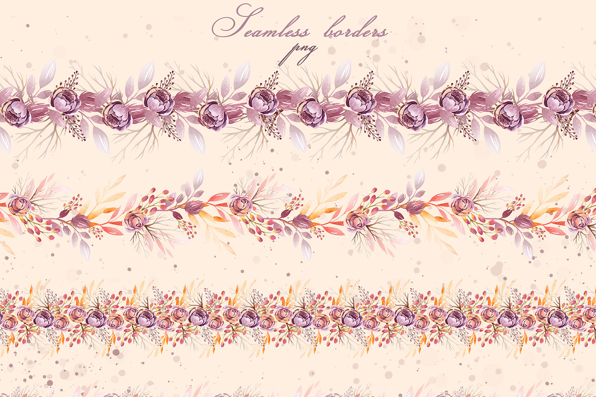 Autumn Floral Watercolor Clipart, a Decorative Illustration by LenArt (Photo 15 of 18)