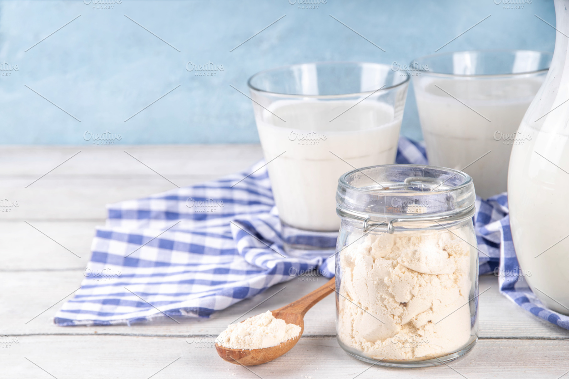 Buttermilk powder, dry substitute for skimmed Cultured buttermil, a Food & Drink Photo by Rimma