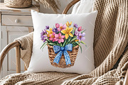 Spring Wicker Basket Clipart, an Illustration by OK Design (Thumbnail 5 of 6)
