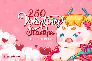250 Procreate Valentines Stamps