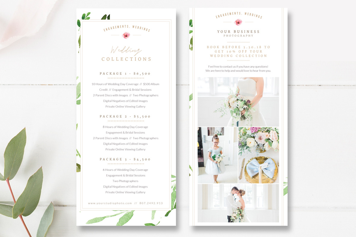 Wedding Photographer Rack Card, a Card Template by By Stephanie Design (Photo 1 of 3)