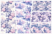 Romace Toile de jouy SeamlessPattern, a Pattern Graphic by STUDIO CHOTI (Thumbnail 2 of 7)
