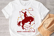 Cowboy Christmas Y’all Print SVG, a Graphic by TanchaArt (Thumbnail 3 of 10)