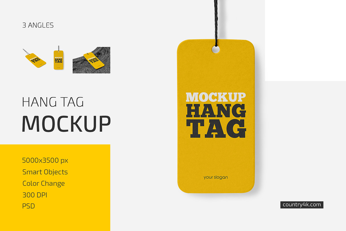 Hang Tag Mockup Set, a Shirt Mockup by Country4k (Photo 1 of 4)