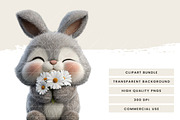 Cute Baby Animals with Flowers Clipa, an Animal Illustration by Design Scotch (Thumbnail 10 of 10)