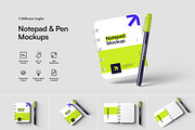 Notepad and Pen Mockups, a Books & Magazine Mockup by artimasa (Thumbnail 1 of 6)