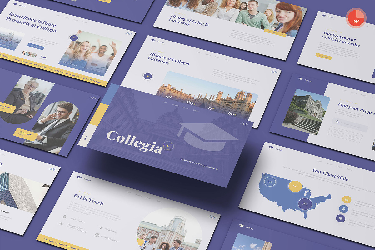 University and College PowerPoint, a Presentation Template by Pixslides (Photo 1 of 7)