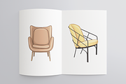 Armchair VECTOR illustrations, a Graphic by Natalka Dmitrova art (Thumbnail 15 of 19)