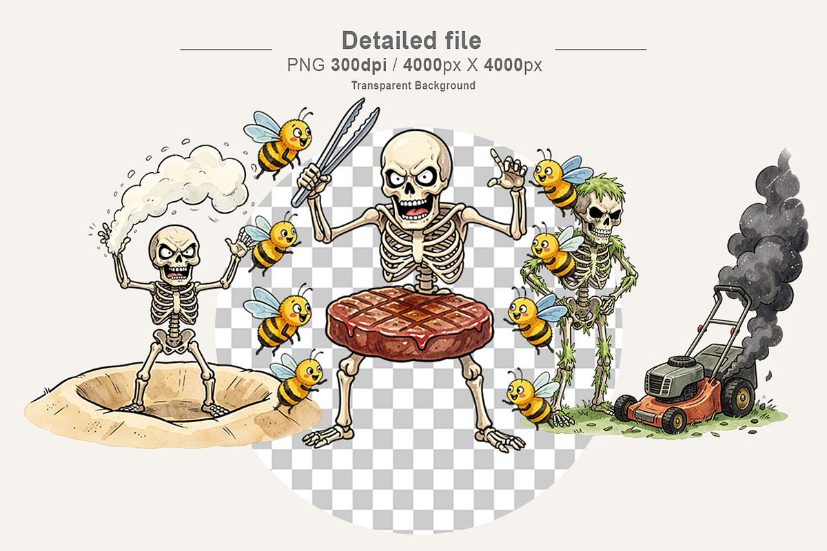Sarcastic Dad Bones Sublimation, a Seasonal Illustration by Artnoy (Photo 3 of 18)