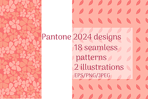 Peach Pantone Inspiration Patterns