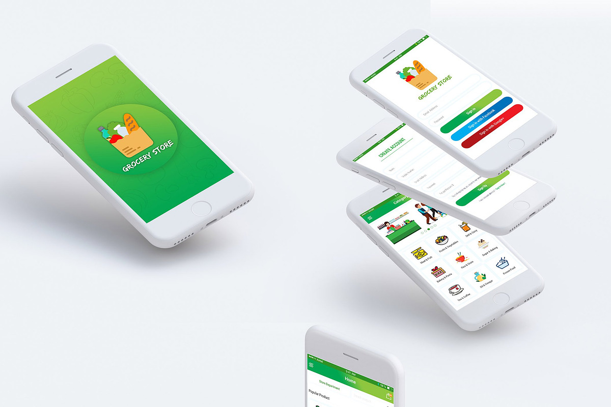 Grocery Store Mobile App UI Kit, an UI Kit Template by RiveupDigital (Photo 3 of 3)