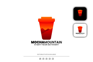 Mocha Mountain Gradient Logo