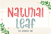 Natural Leaf | Decorative Font