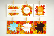 Autumn leaves frames and backgrounds, a Decorative Illustration by Anna's Creative Store (Thumbnail 3 of 4)