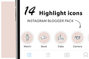 14 Instagram Stories Highlight Icons, a Social Media Template by Kristina Dubnovitskaya (Thumbnail 1 of 5)