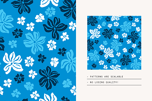 90s Hibiscus Flower Patterns