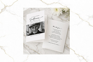 Funeral Bifold Program Canva FR003, a Brochure Template by TyphoonStudio