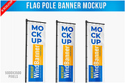 Flag Pole Banner Mockup PSD, an Advertising Mockup by Bruno's Shop (Thumbnail 1 of 4)