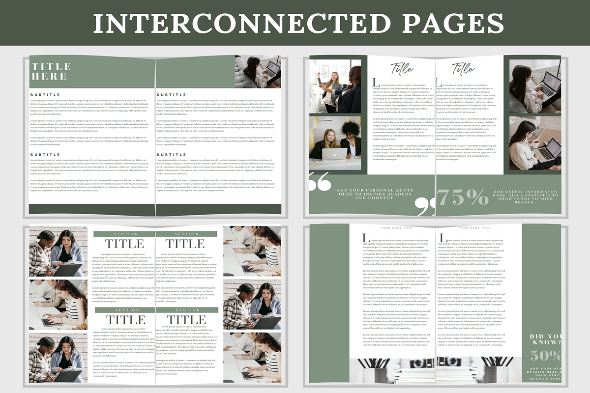 100 Ebook Lead Magnet Template Canva, a Magazine Template by LushBury (Photo 5 of 7)
