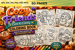 Cozy Friends: Cute & Comfy Coloring