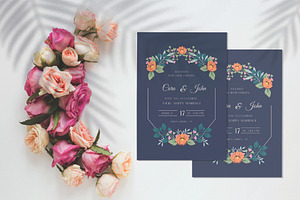 Flowers wedding invitation card sale, an Invitation Template by Workhu