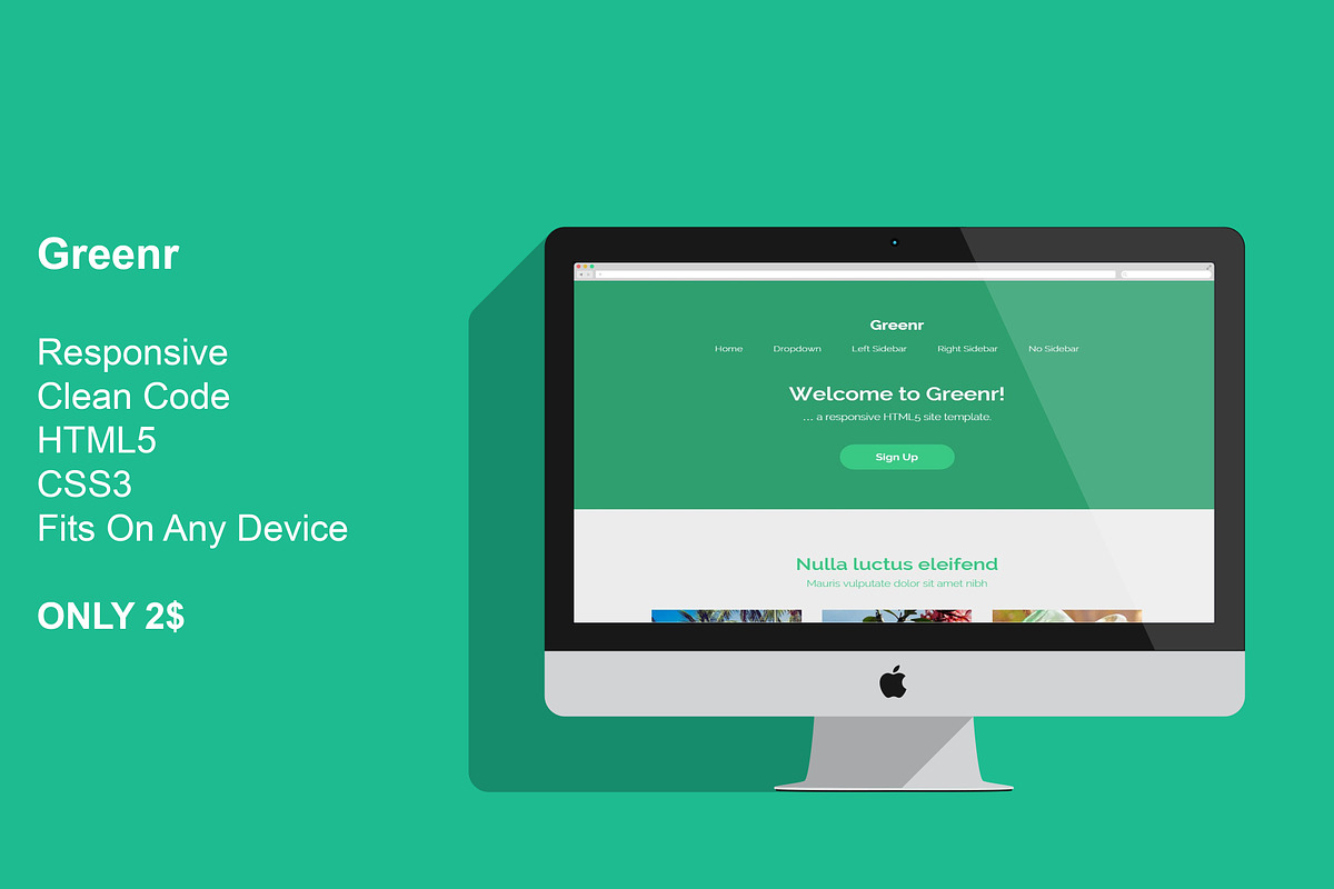 Greenr - Responsive HTML5 Template, a Websites & App Template by D3vision
