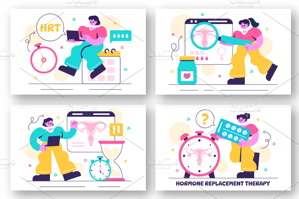 10 Hormone Replacement Therapy, a Healthcare Illustration by denayunebgt (Photo 2 of 4)
