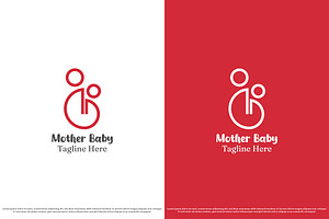 Mother Baby Abstract Logo Design, a Branding & Logo Template by Morvana Crew