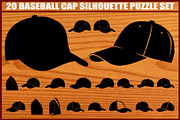 20 Baseball Cap Silhouette Puzzle Se, an Illustration by yasushie (Thumbnail 1 of 4)