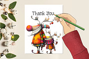 Quirky Santa, Funny Santa Clipart, an Illustration by Creative Art (Thumbnail 10 of 10)