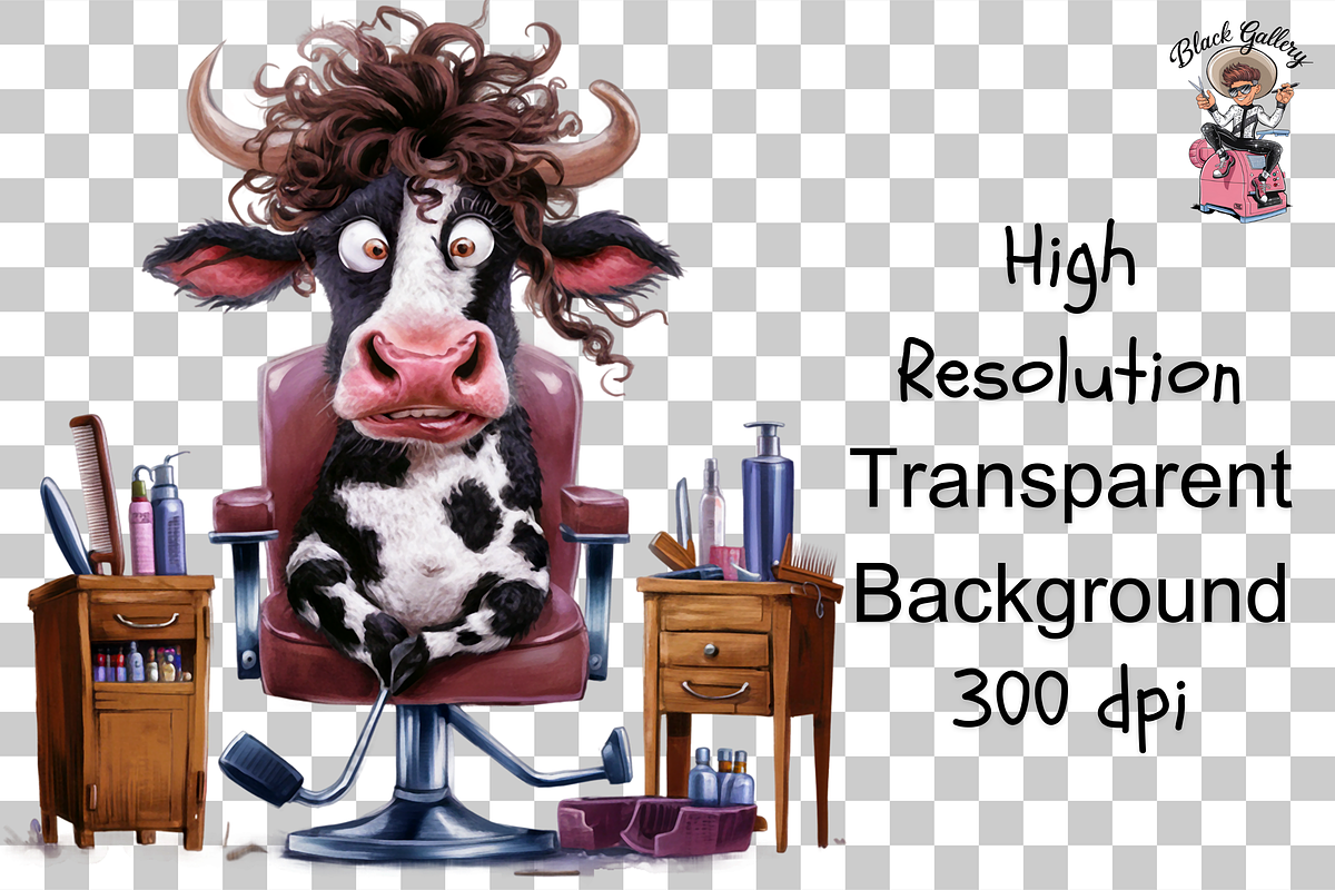 Cow Hair Beauty Salon PNG Bundle, a Graphic by Clipart Bloom (Photo 18 of 18)