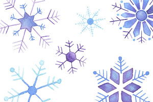 Watercolor Snowflake Pack