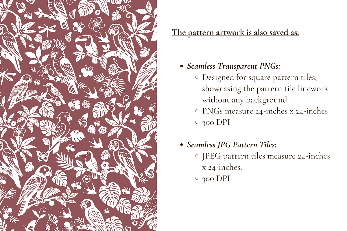 Tropical Parrot Toile de Jouy Print, a Background Graphic by Hughes Studio (Photo 6 of 8)
