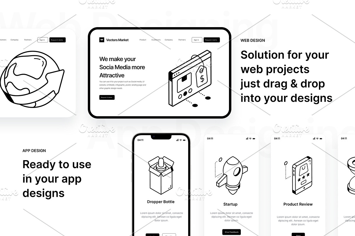 Isometric Product Management Icons, an Icon by Vectors Market (Photo 4 of 6)